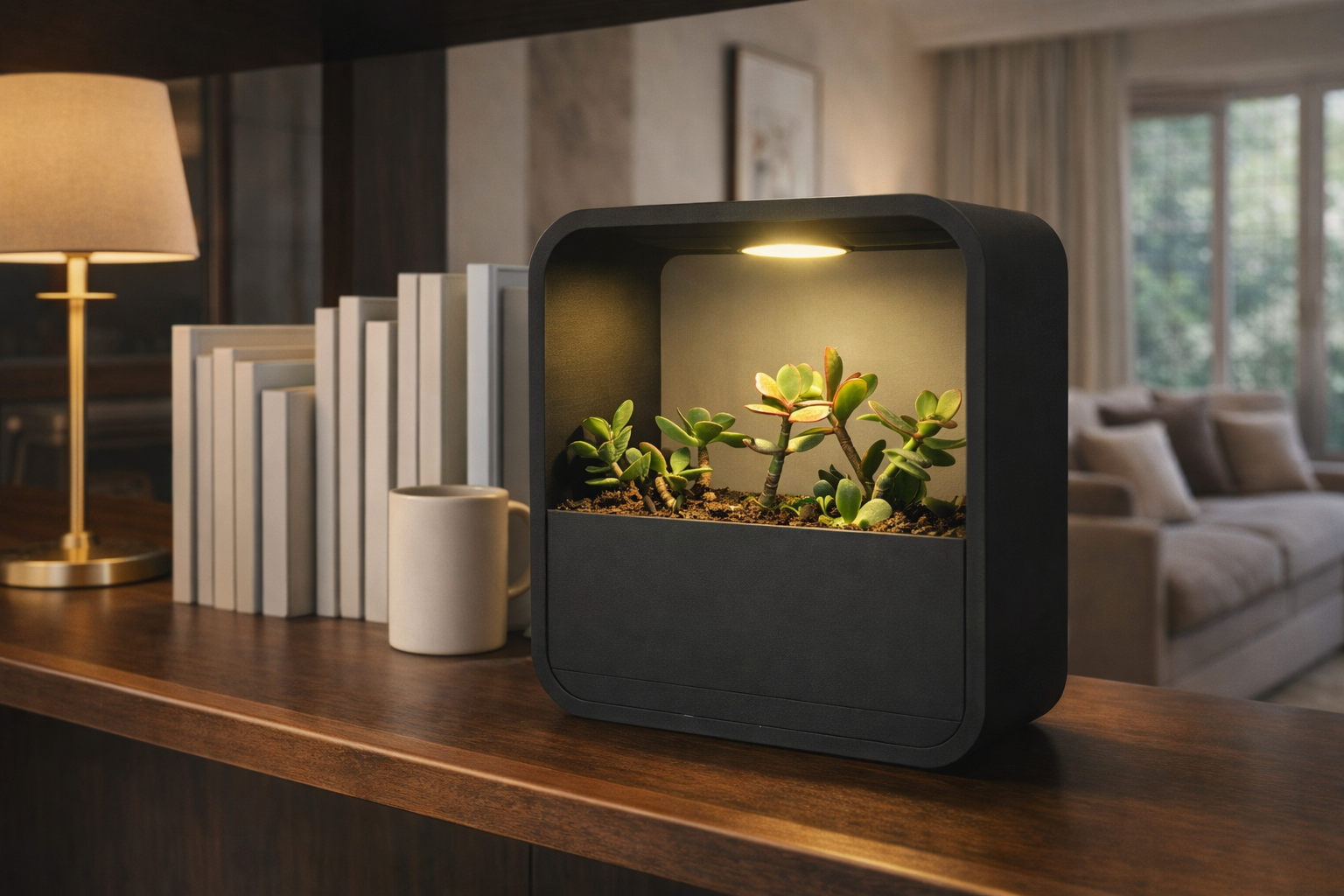 Fioriera Inteligente com Efeito Chuva e Luz LED